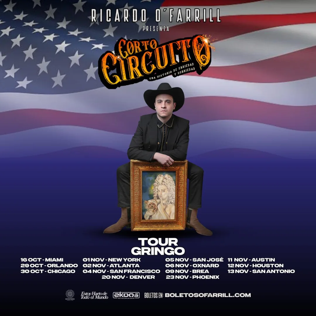 Ricardo O'Farrill Corto Circuito: A Story of Drunkenness and Sobriety Tour Poster 2025